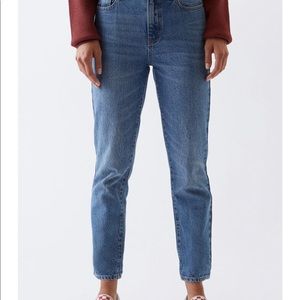 Medium wash mom jeans
